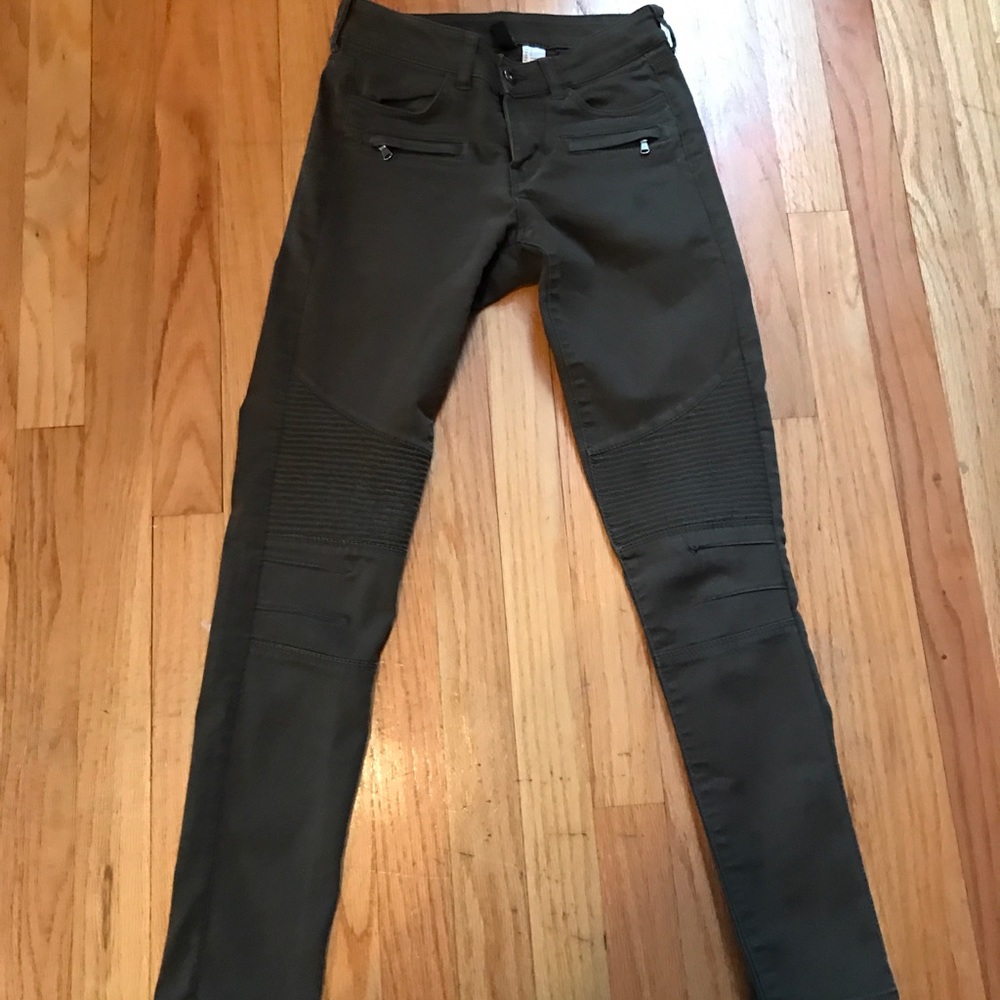 Army green military style jeans - Picture 1 of 5